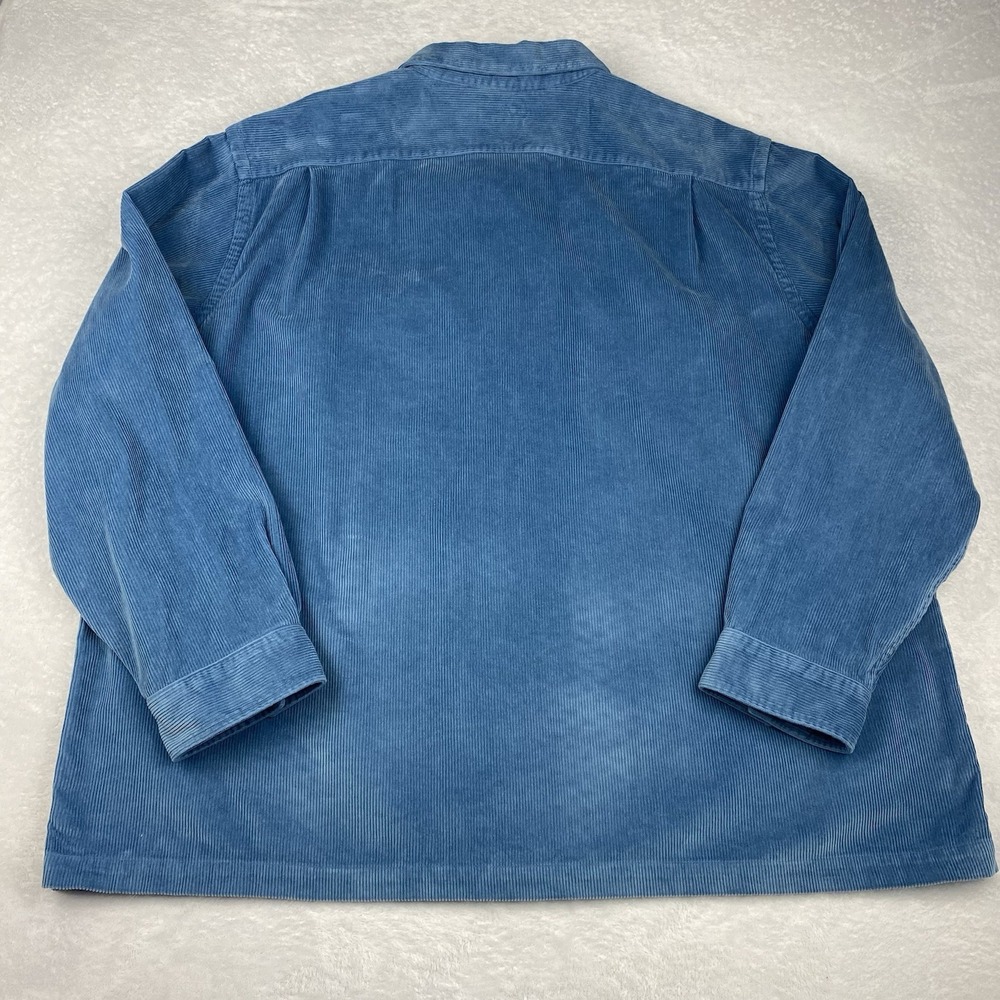 POLO Ralph Lauren Corduroy Camp Shirt Mens 2XB Channel Blue Classic Fit - Picture 10 of 10